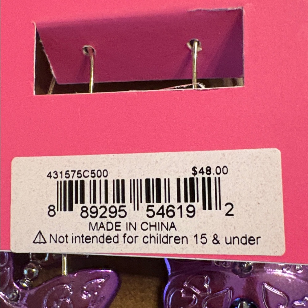 Betsey Johnson Purple Earrings - Price Now FIRM - Picture 3 of 12